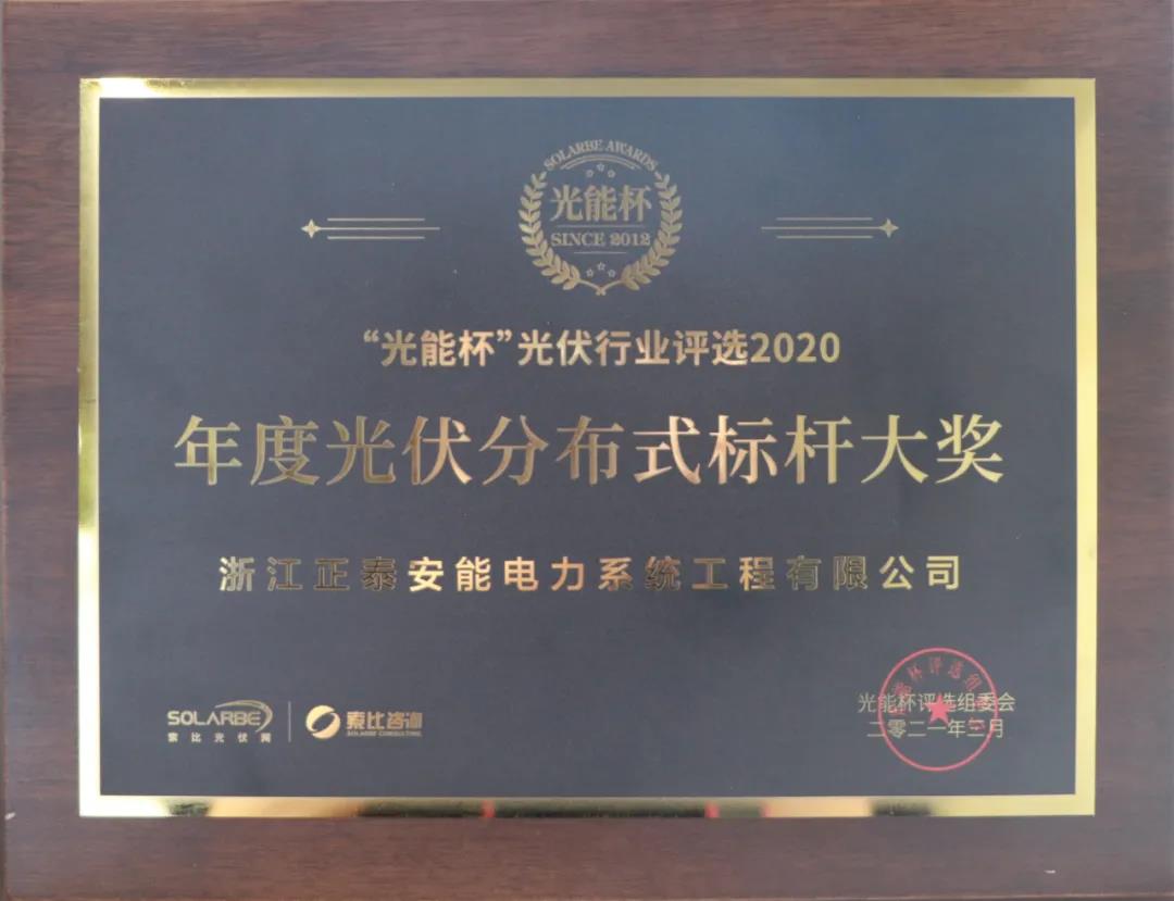 2020年度光伏分布式標桿大獎